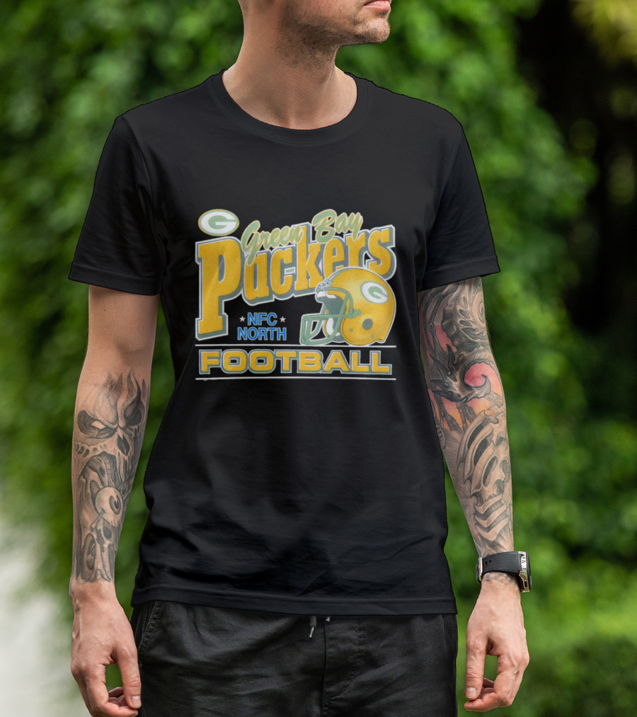 Green Bay Packers NFC North Football Helmet T-Shirt