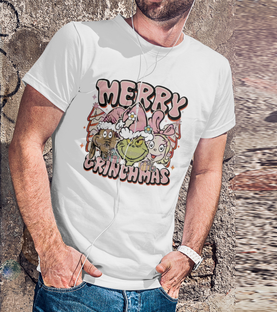Merry Grinchmas Max Cindy Lou Who Christmas Festive Characters Holiday T-Shirt