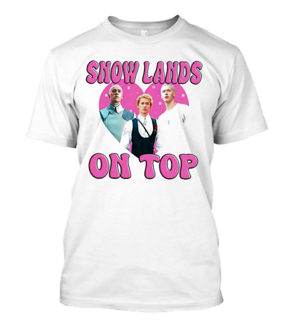 Snow Lands On Top Pink Heart Trio T-Shirt