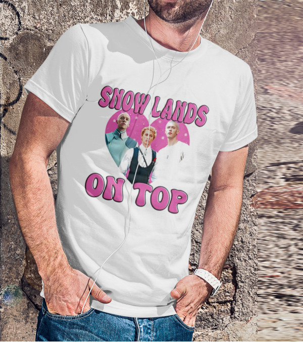 Snow Lands On Top Pink Heart Trio T-Shirt
