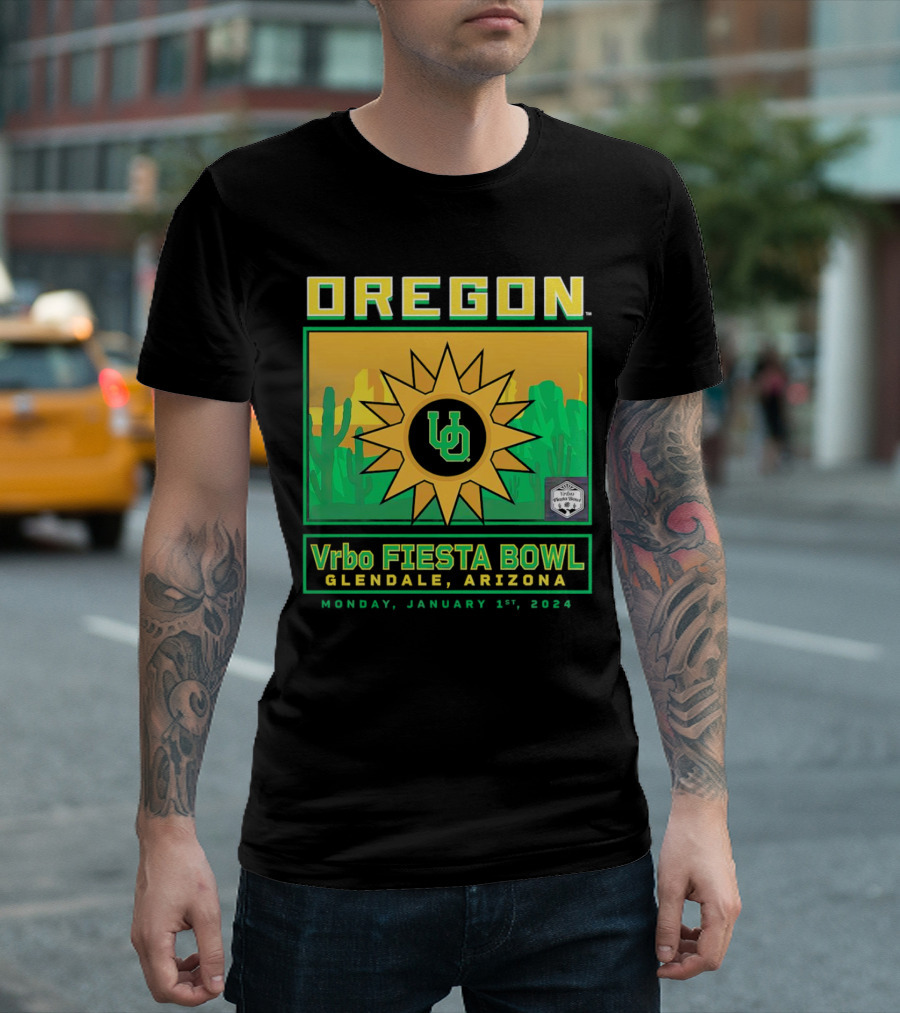 Oregon Ducks Vrbo Fiesta Bowl Glendale Arizona January 1st T-Shirt