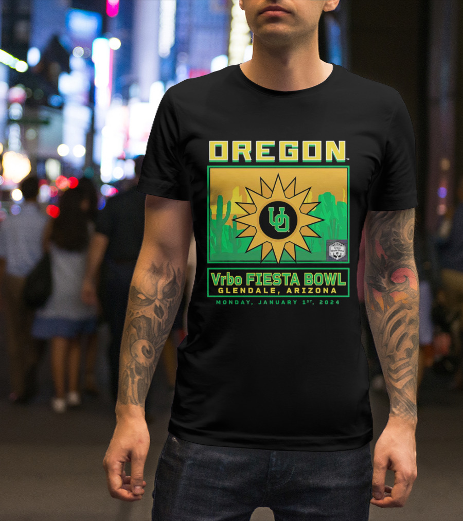 Oregon Ducks Vrbo Fiesta Bowl Glendale Arizona January 1st T-Shirt