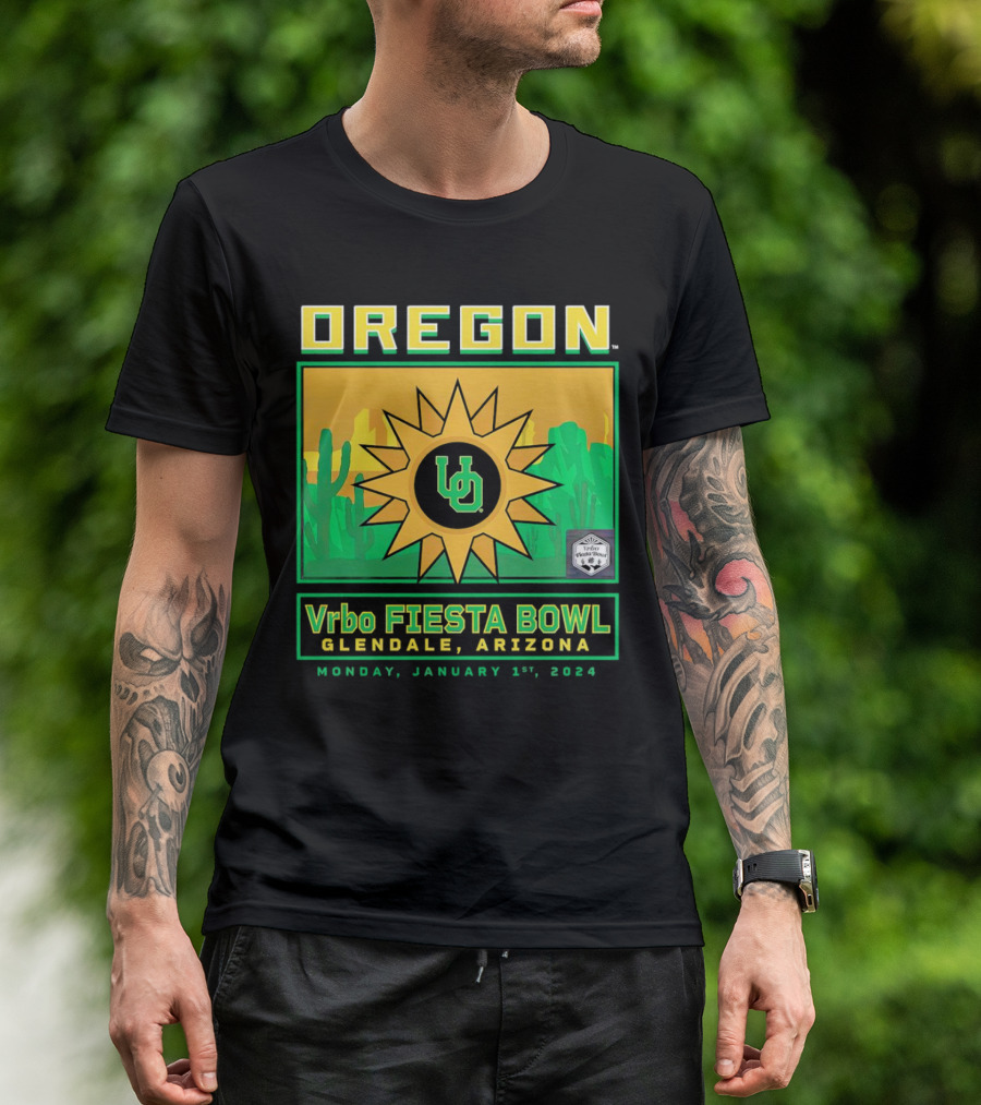 Oregon Ducks Vrbo Fiesta Bowl Glendale Arizona January 1st T-Shirt