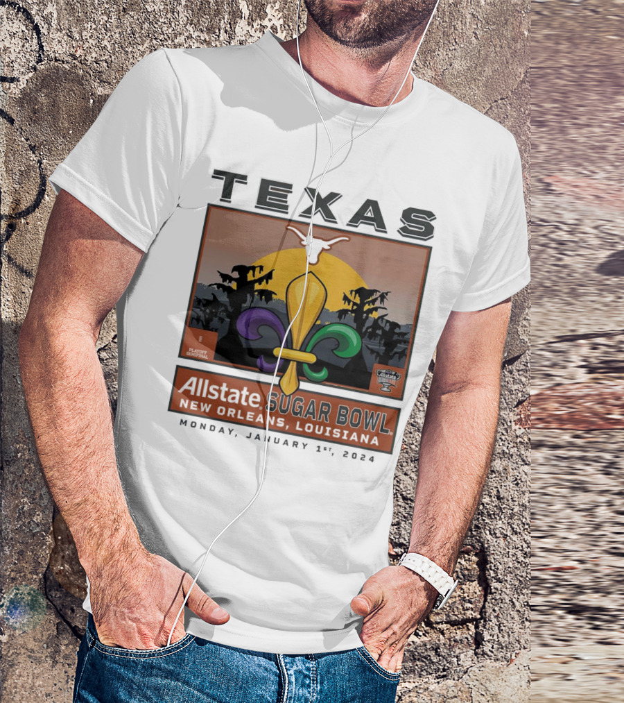 Texas Longhorns Allstate Sugar Bowl New Orleans January 1, T-Shirt