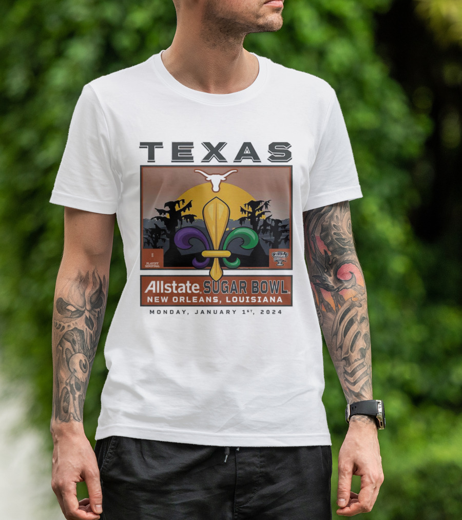 Texas Longhorns Allstate Sugar Bowl New Orleans January 1, T-Shirt