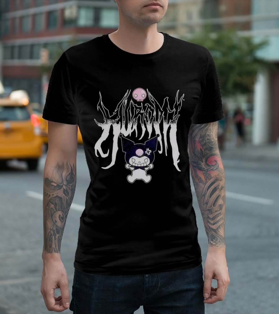 Kuromi Angry Metal Sanrio Skull Punk T-Shirt
