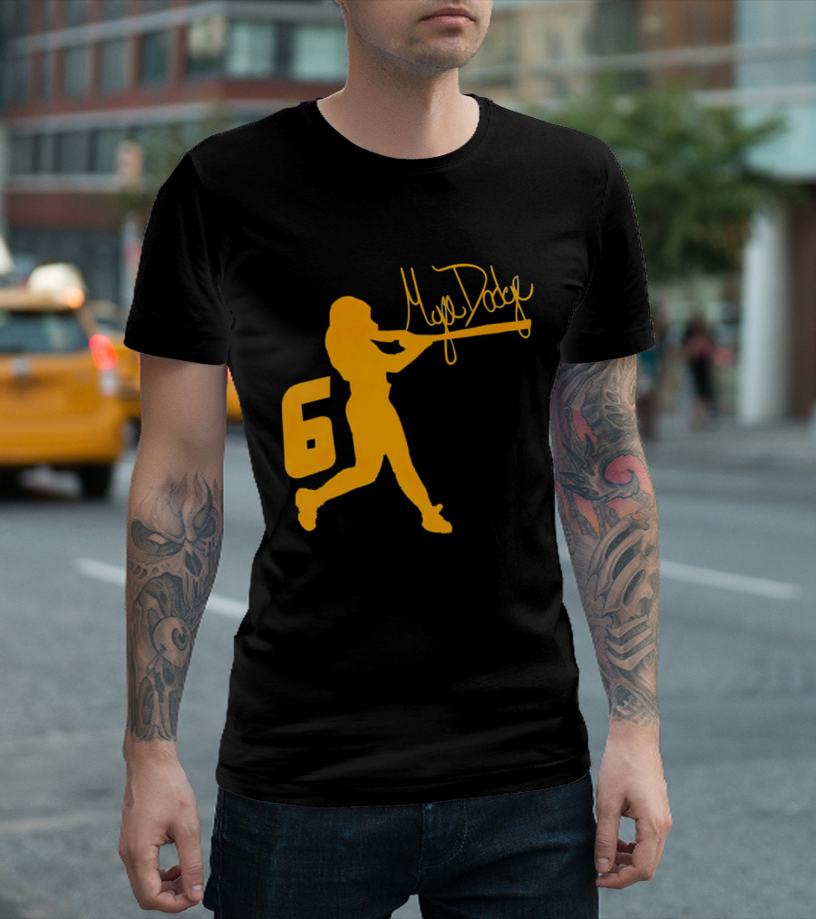 Mya Dodge Missouri Tigers Softball Signature Player Silhouette Number 6 T-Shirt