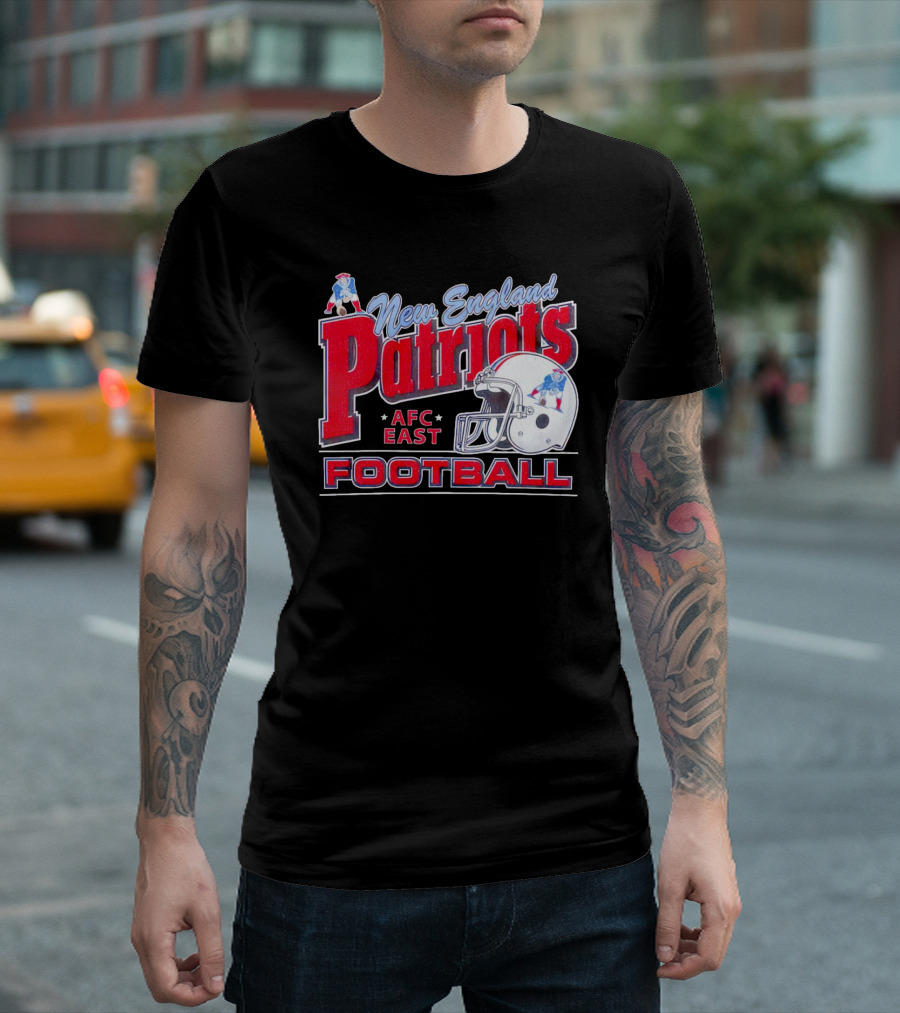 New England Patriots AFC East Football Helmet T-Shirt