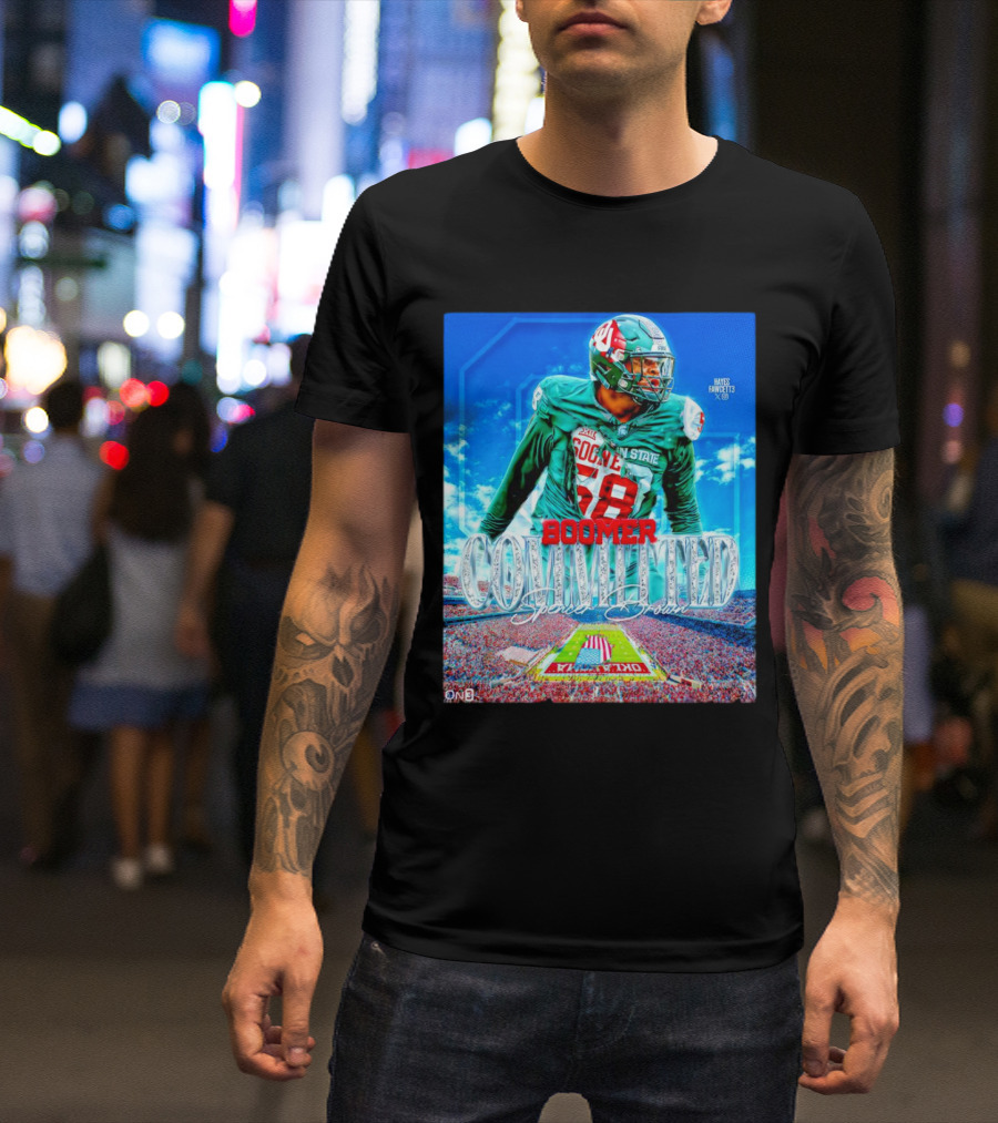 Spencer Brown Boomer Committed Oklahoma Sooners Football Stadium T-Shirt