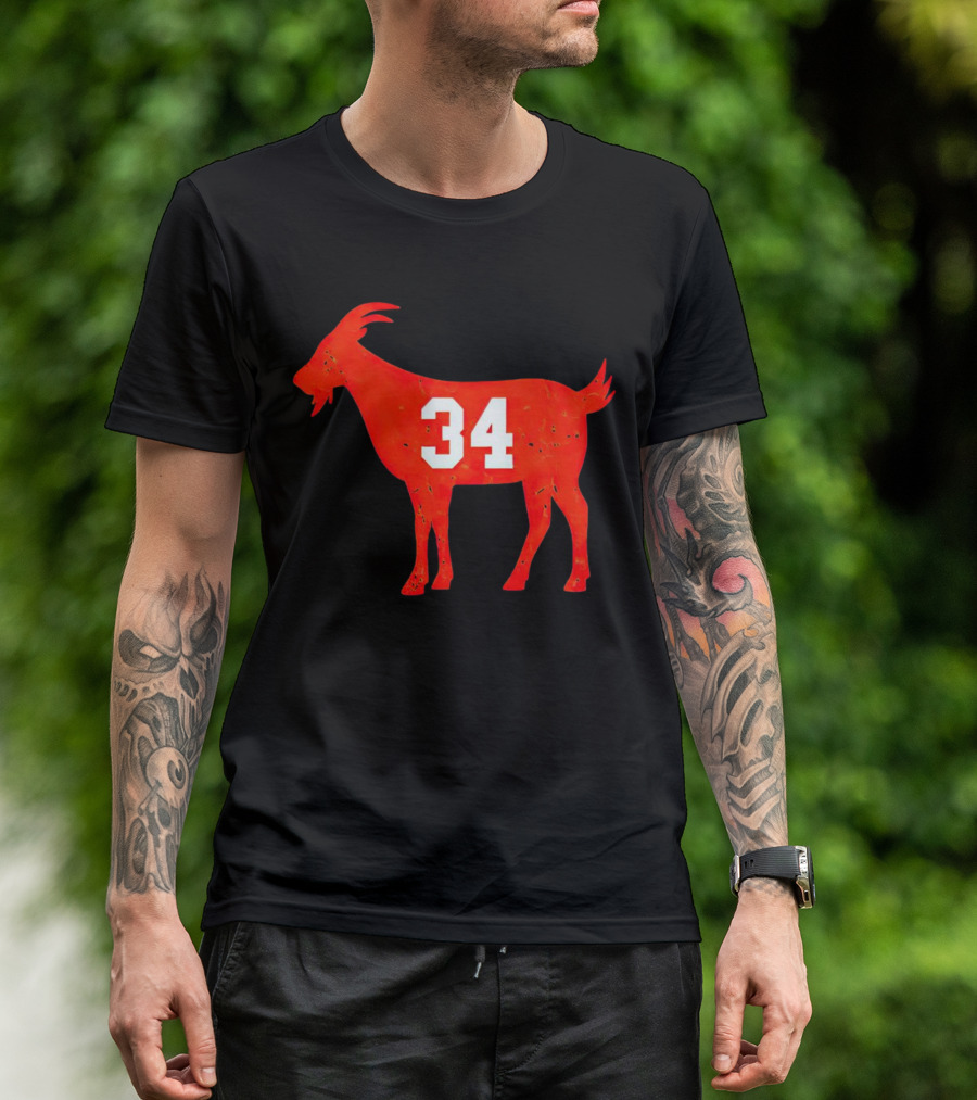 Walter Payton 34 Chicago Bears GOAT T-Shirt