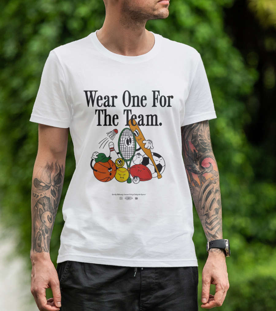 Wear One For The Team Sports Cartoon Characters T-Shirt