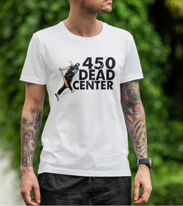 450 Dead Center Baseball Player Swinging T-Shirt