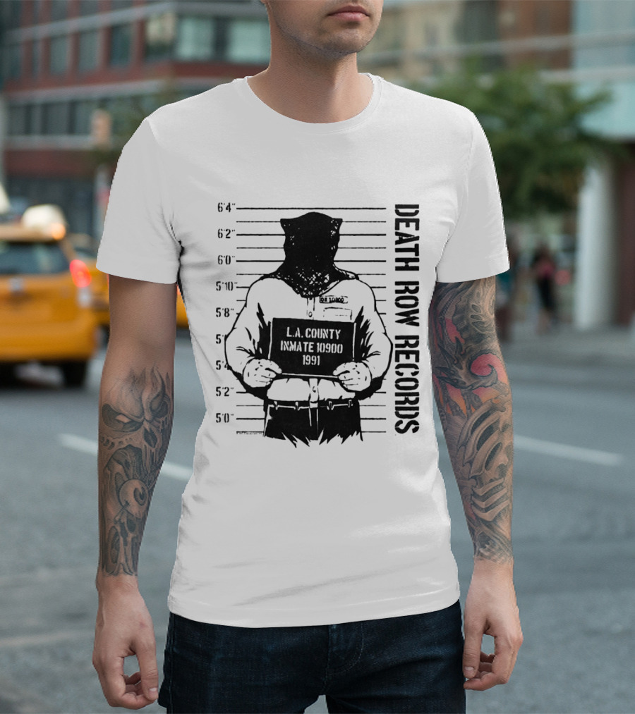 Death Row Records LA County Inmate 1990 1991 T-Shirt