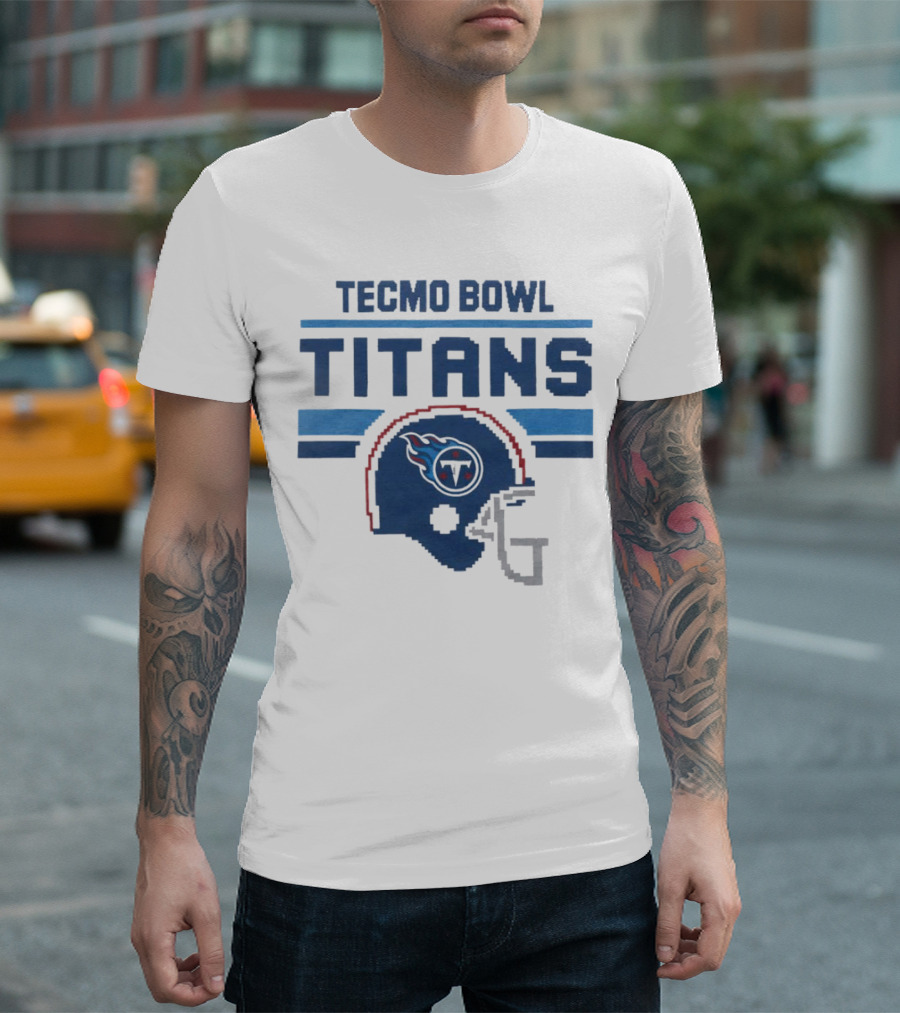 Tecmo Bowl Titans Retro Tennessee Titans Helmet T-Shirt