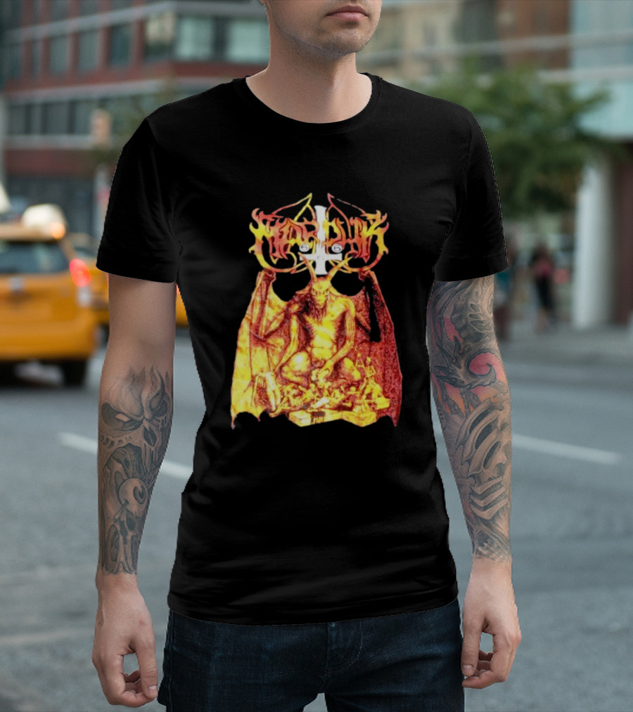 Marduk Demon Goat Occult Symbolism with Satanic T-Shirt
