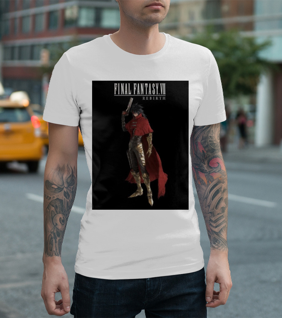 Final Fantasy VII Rebirth Vincent Valentine Character T-Shirt