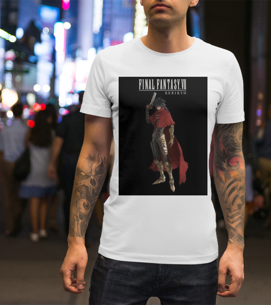 Final Fantasy VII Rebirth Vincent Valentine Character T-Shirt