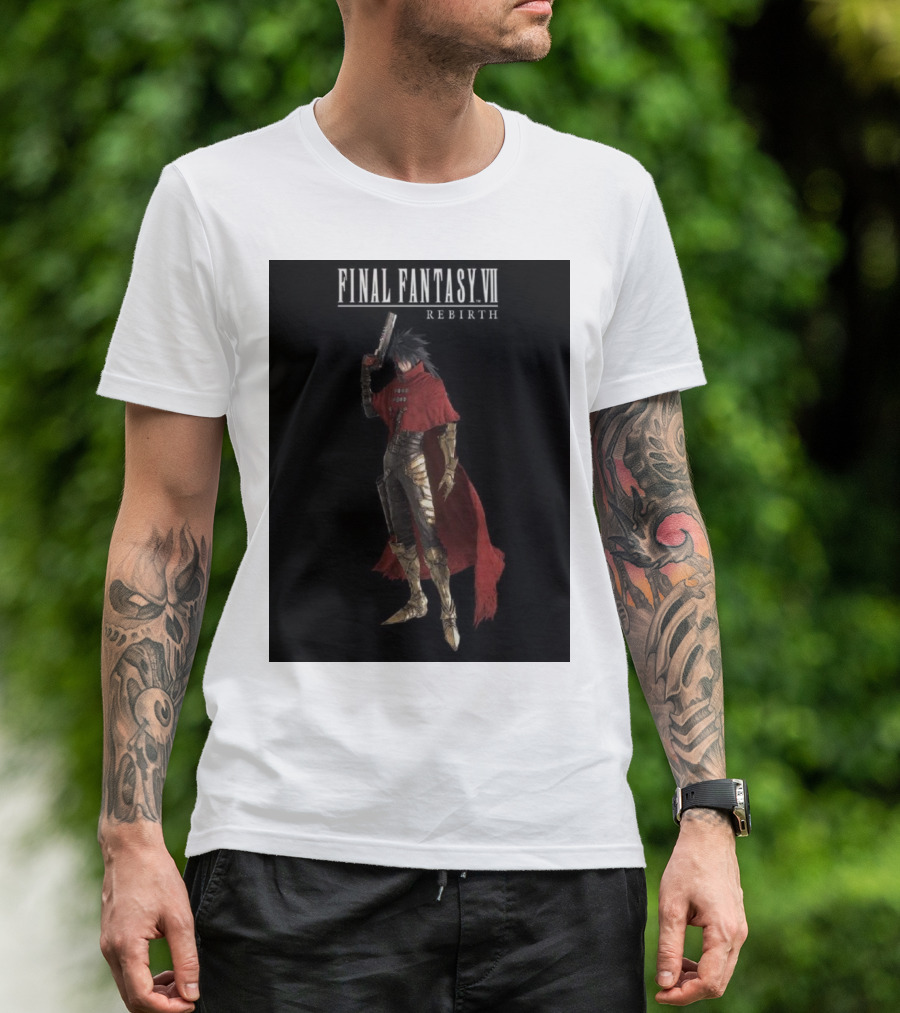 Final Fantasy VII Rebirth Vincent Valentine Character T-Shirt