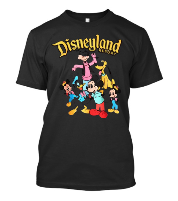 Disneyland Resort Mickey Mouse Goofy Donald Duck Pluto Characters T-Shirt