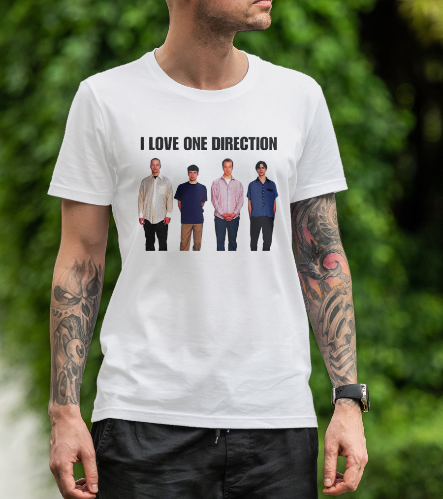 I Love One Direction Plaatse Nemen Baard Menswear T-Shirt