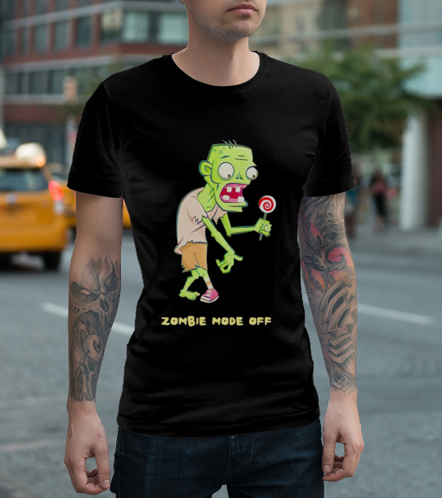 ZOMBIE MODE OFF LOLLIPOP CHARACTER VIBRANT T-Shirt