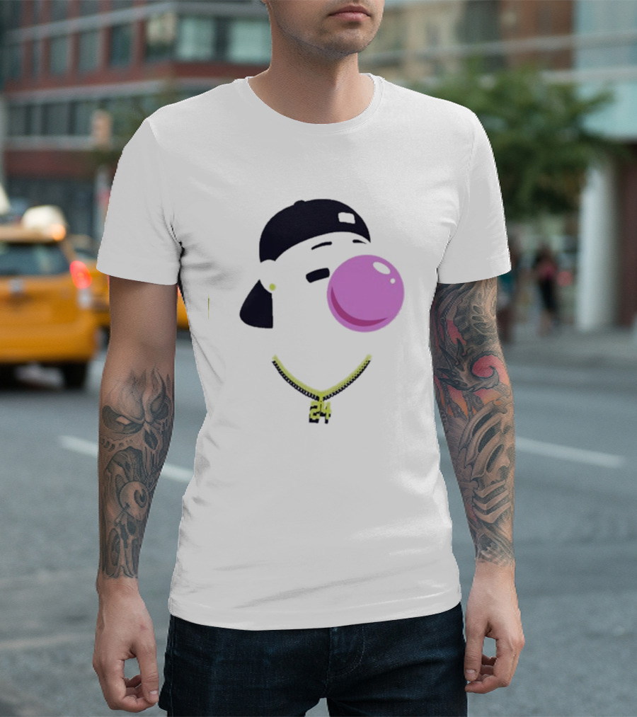 Griffey Clown Iconic Bubblegum Necklace 24 Player T-Shirt