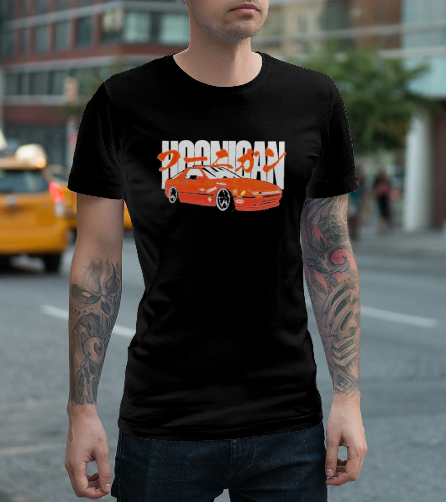Hoonigan FC Rotary Japanese Kanji Red Sports Car T-Shirt