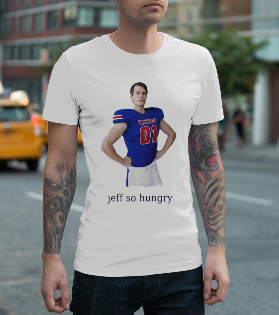 Vikings 01 Jeff So Hungry Football Player T-Shirt