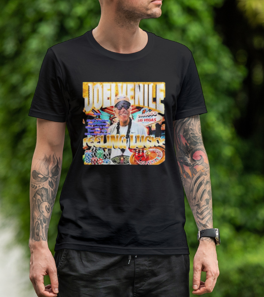 JOELVENILE FEELING LUCKY LAS VEGAS CASINO ROULETTE T-Shirt