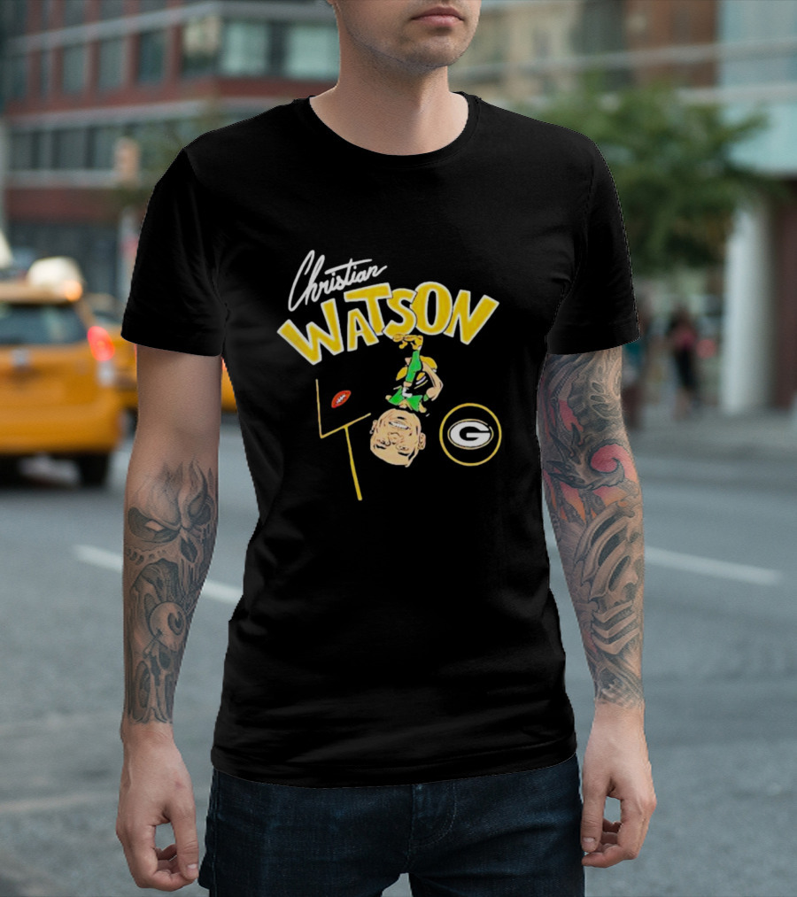 Christian Watson Green Bay Packers Football Comic T-Shirt