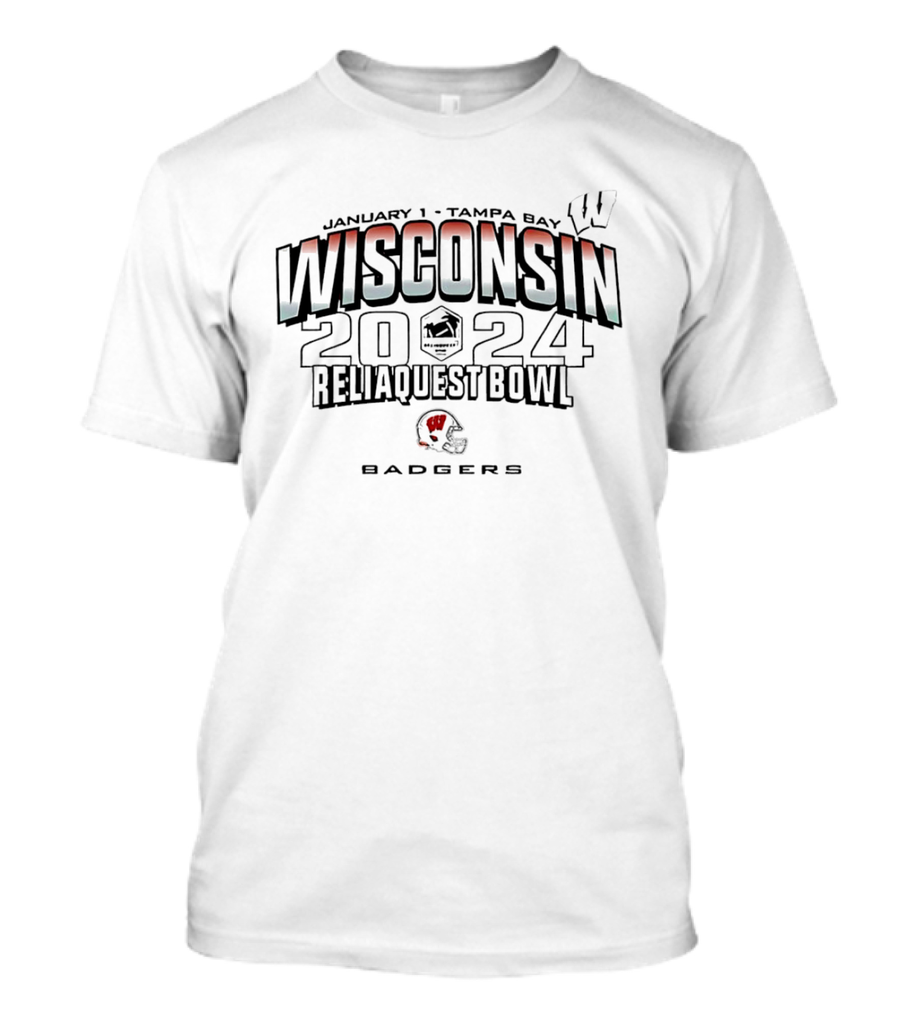 January 1 Tampa Bay Wisconsin 2024 Reliaquest Bowl Badgers T-Shirt