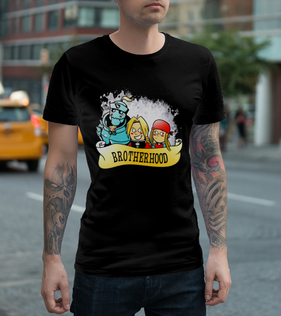 Brotherhood Alphonse Edward Winry Banner T-Shirt