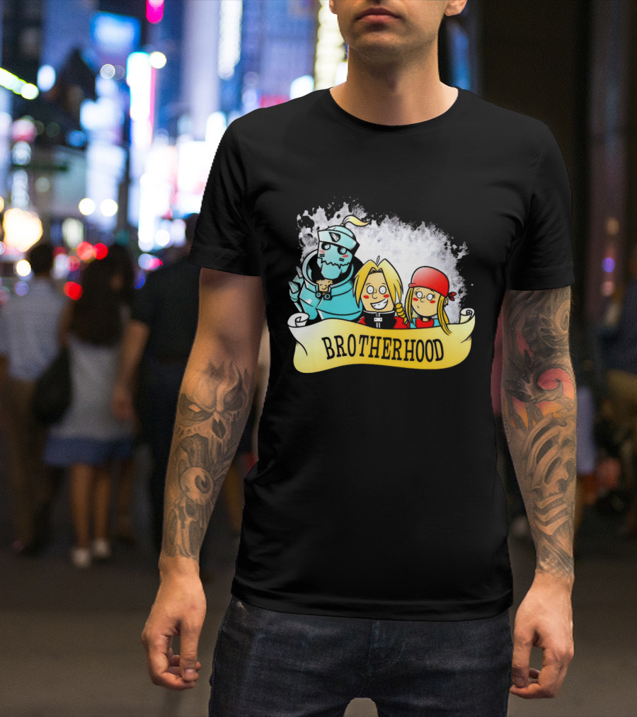 Brotherhood Alphonse Edward Winry Banner T-Shirt
