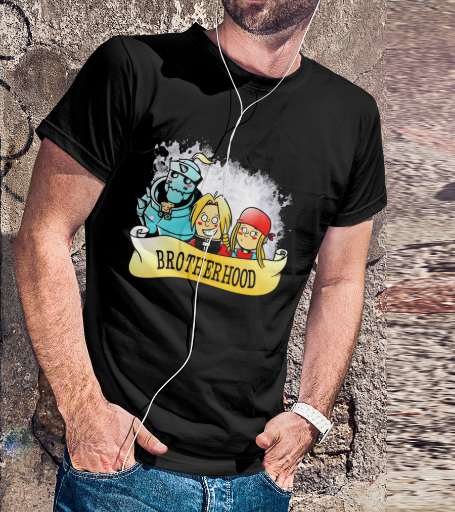 Brotherhood Alphonse Edward Winry Banner T-Shirt