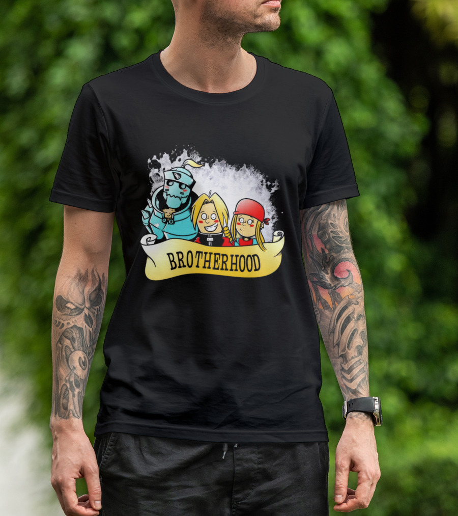 Brotherhood Alphonse Edward Winry Banner T-Shirt