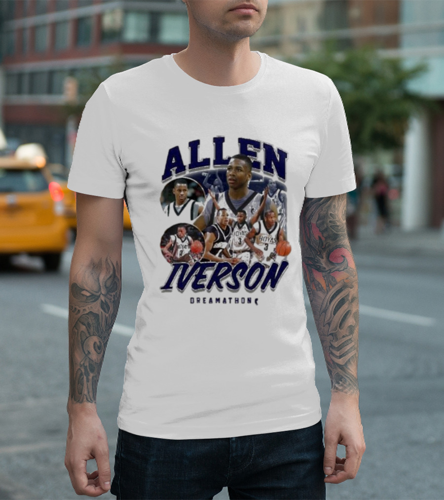 Allen Iverson Georgetown Hoyas Collage T-Shirt