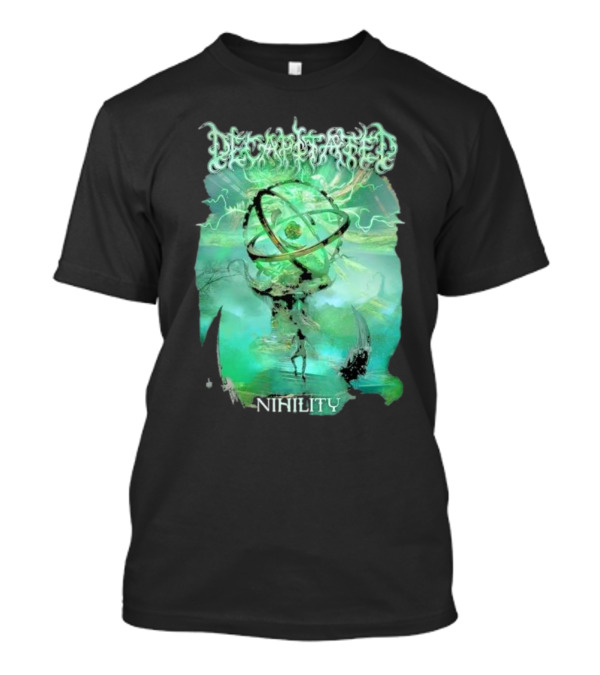Decapitated Nihility Atomic Symbol Surreal Green Landscape T-Shirt