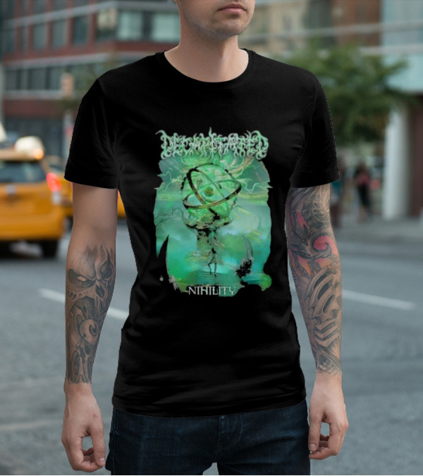 Decapitated Nihility Atomic Symbol Surreal Green Landscape T-Shirt