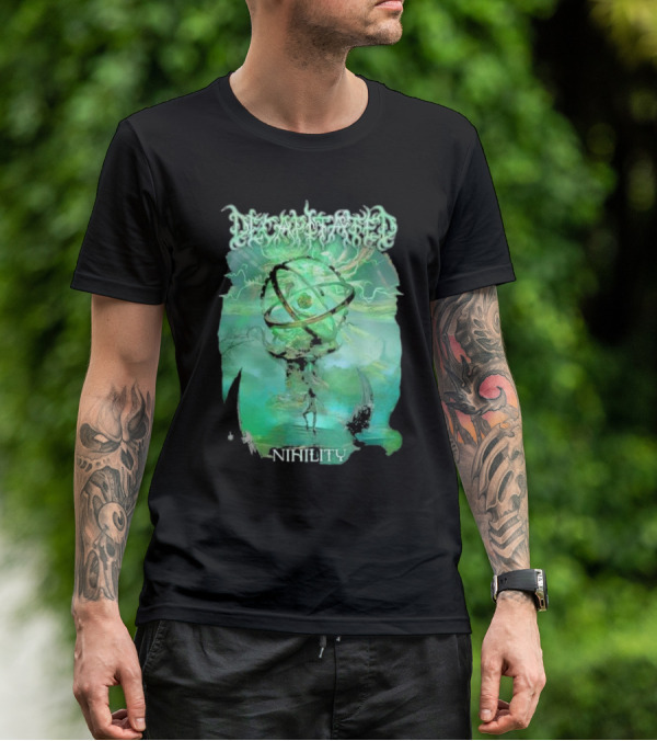 Decapitated Nihility Atomic Symbol Surreal Green Landscape T-Shirt