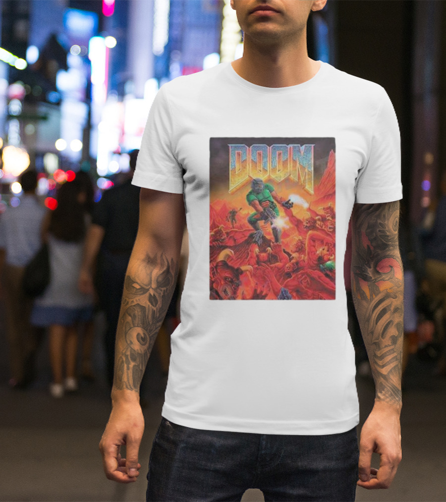 Doom Game Iconic Cover Art 30th Anniversary Edition T-Shirt