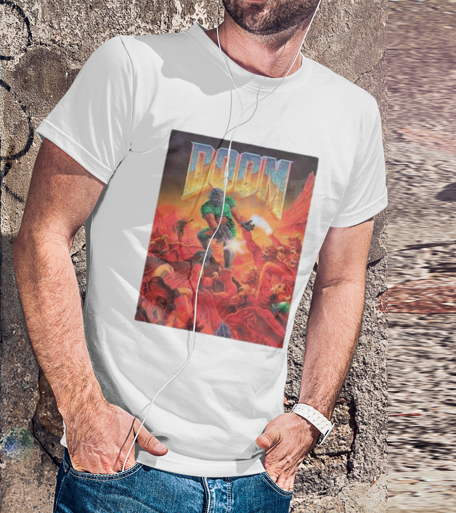 Doom Game Iconic Cover Art 30th Anniversary Edition T-Shirt