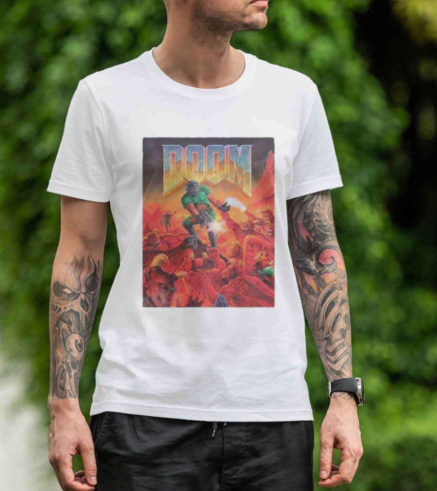 Doom Game Iconic Cover Art 30th Anniversary Edition T-Shirt