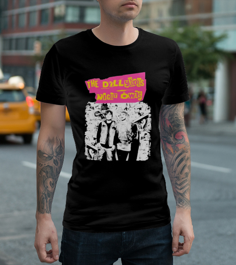 The Dollyrots Night Owls Retro Album Collage T-Shirt