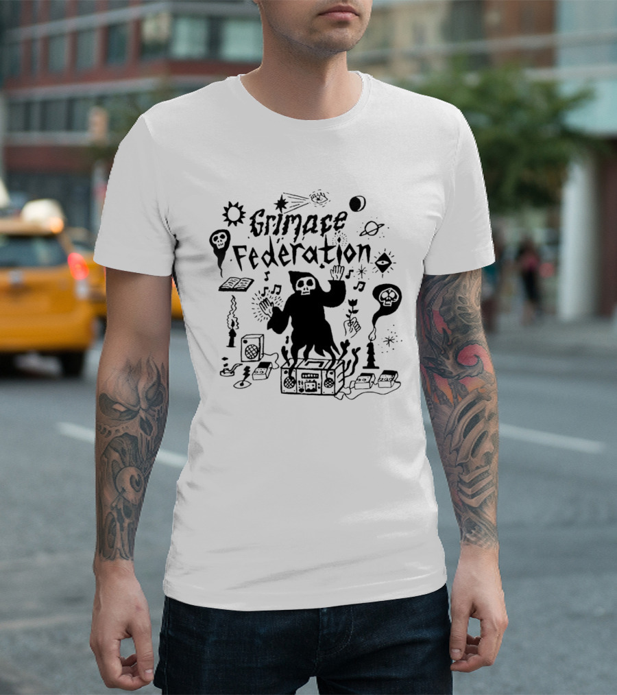 Grimace Federation Grim Reaper Radio Cosmic Musicology T-Shirt