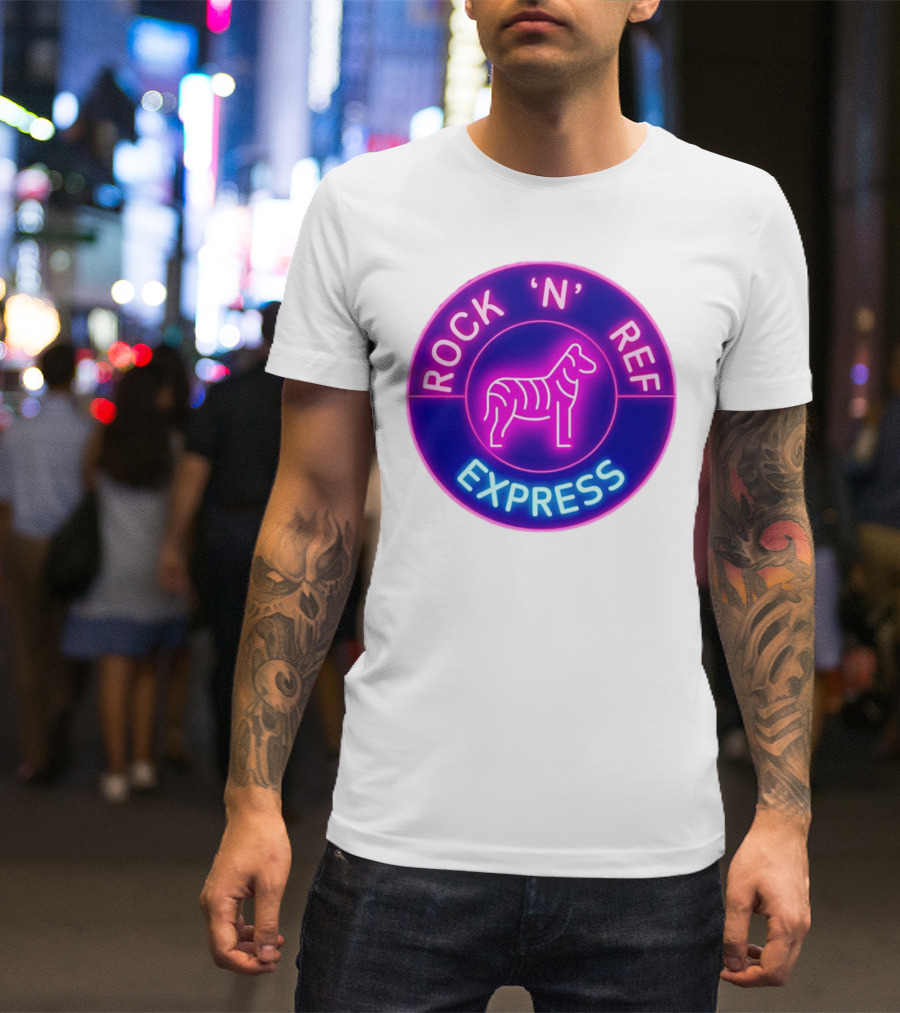 Rock 'N' Ref Express Jesse Beeler Tag Neon Zebra T-Shirt