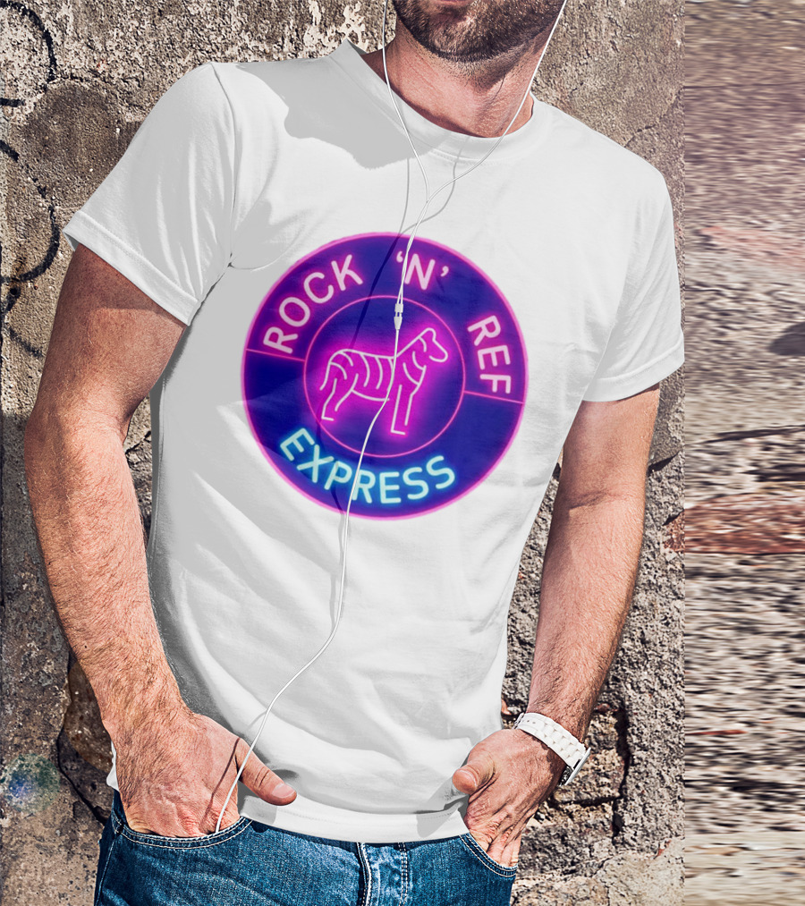 Rock 'N' Ref Express Jesse Beeler Tag Neon Zebra T-Shirt