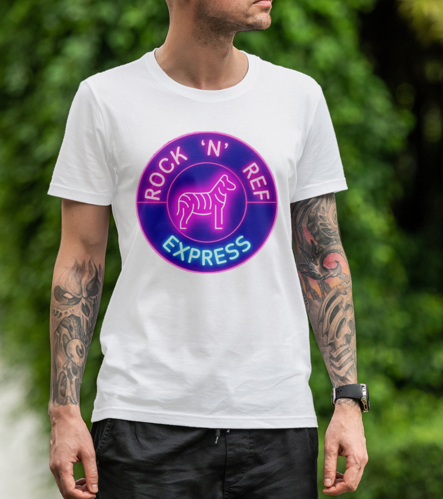 Rock 'N' Ref Express Jesse Beeler Tag Neon Zebra T-Shirt