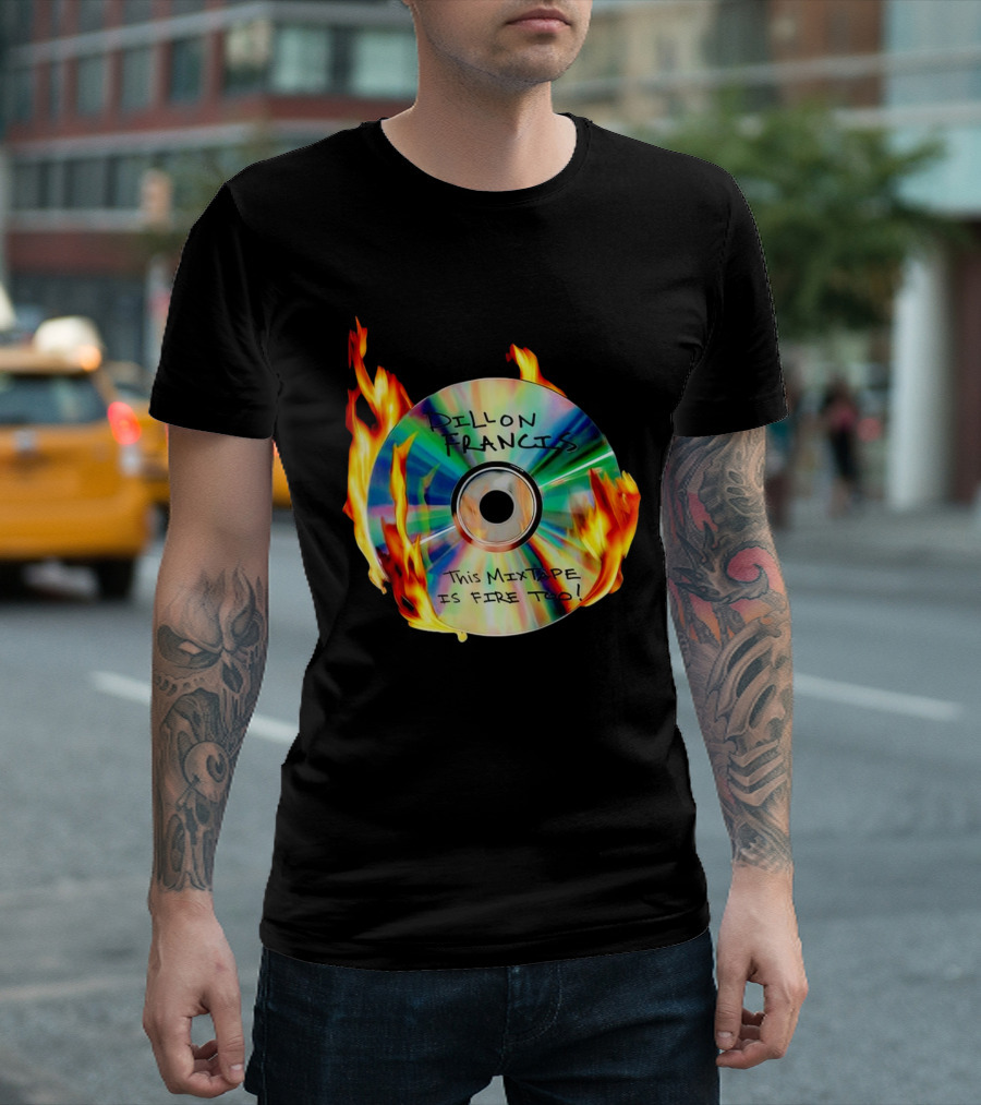 Dillon Francis This Mixtape Is Fire Too CD Flames T-Shirt