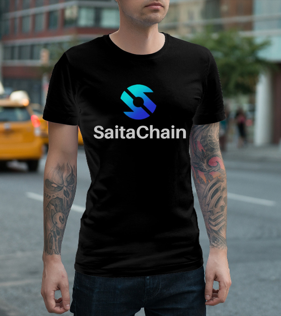 SaitaChain Logo Blue Gradient T-Shirt