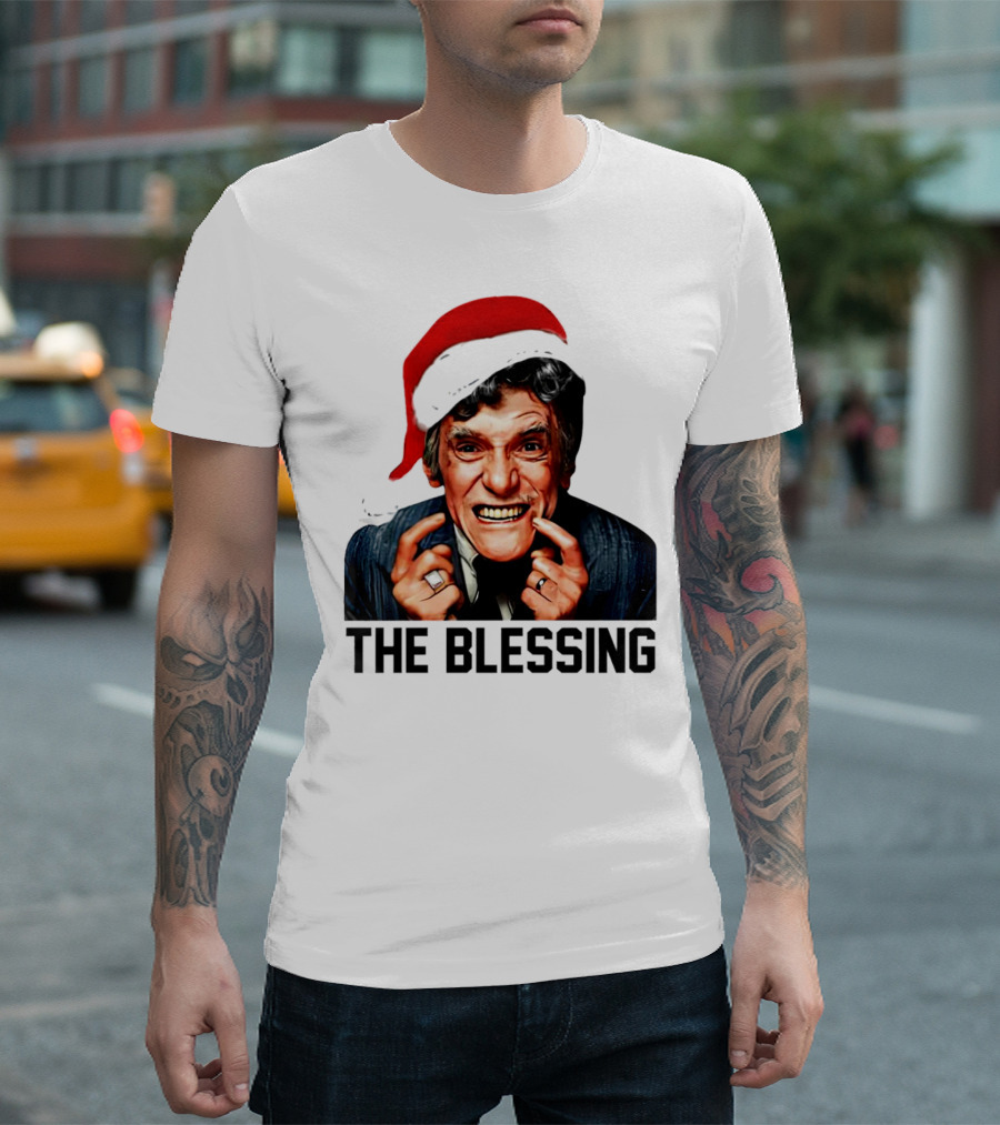 The Blessing Uncle Lewis Christmas Vacation Santa Hat T-Shirt